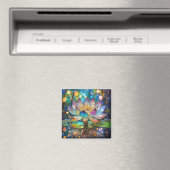 Leuchtende blühende Lotusblume Magnet (In Situ (Geschirrspüler))