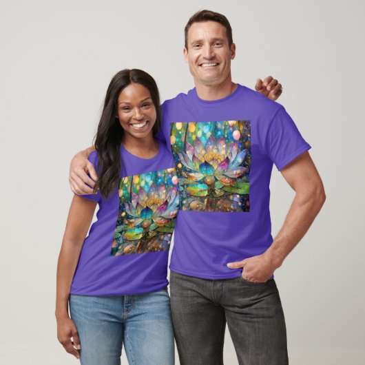 Leuchtende blühende Lotusblume T-Shirt (Unisex)