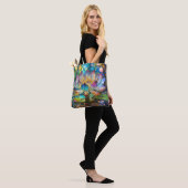 Leuchtende blühende Lotusblume Tasche (Am Model)