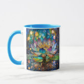 Leuchtende blühende Lotusblume Tasse (Links)