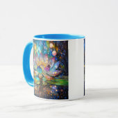 Leuchtende blühende Lotusblume Tasse (Vorderseite Links)