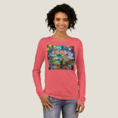 Leuchtende blühende Lotusblume Tri-Blend Shirt (Volle Vorderseite)