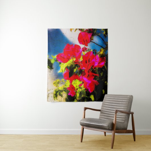 Leuchtende Blumen Bildteppich Wandteppich (Beispiel)