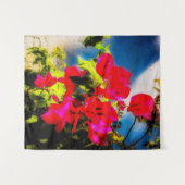 Leuchtende Blumen Bildteppich Wandteppich (Vorderseite (Horizontal))