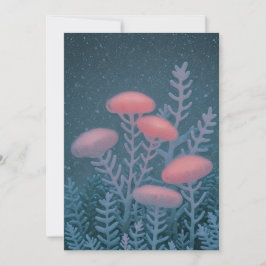 Leuchtende botanische Einladung | Feiertagskarten