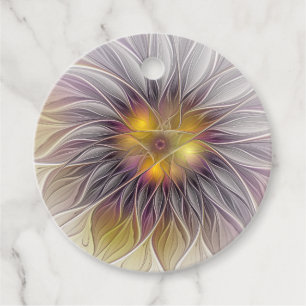 Leuchtende Bunte Blume, Abstrakte Fraktale Custom Geschenkanhänger