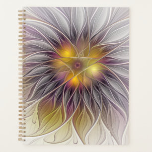 Leuchtende Bunte Blume, Abstrakte Moderne Fraktal Planer