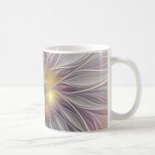 Leuchtende Bunte Blume, Abstrakte Moderne Fraktale Kaffeetasse