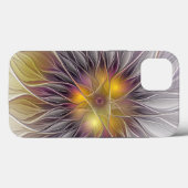 Leuchtende bunte Blume, abstrakter moderner Frakta Case-Mate iPhone Hülle (Rückseite (Horizontal))