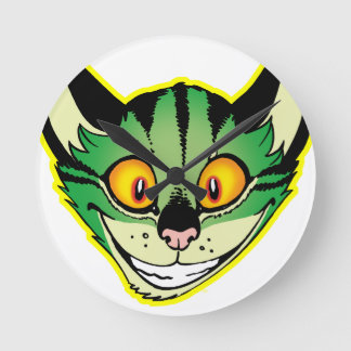 Leuchtende Cartoon-Cat-Wall-Uhr Runde Wanduhr