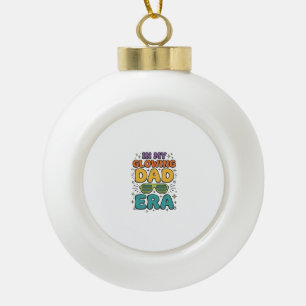 Leuchtende Dad Era Retro Sonnenbrille Dad Shirt De Keramik Kugel-Ornament