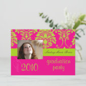 Leuchtende Dambe/heißes Rosa Einladung (Stehend Vorderseite)