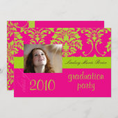 Leuchtende Dambe/heißes Rosa Einladung (Vorne/Hinten)