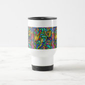 Leuchtende dekorative Blumen Reisebecher (Mittel)