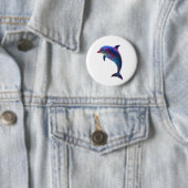Leuchtende Delfin-Kunst  Button (Beispiel)