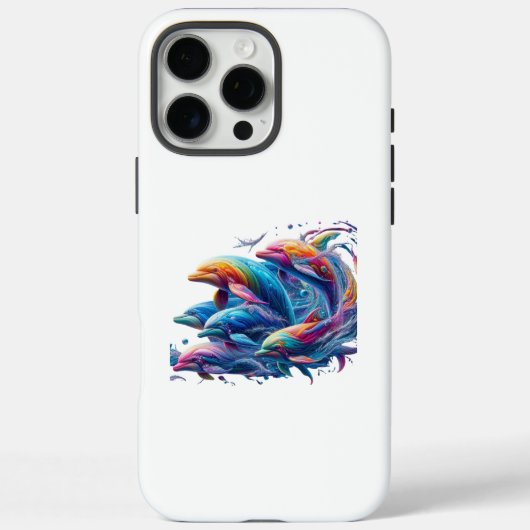 Leuchtende Delfin-Kunst Case-Mate iPhone Hülle (Rückseite)