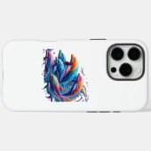 Leuchtende Delfin-Kunst Case-Mate iPhone Hülle (Rückseite (Horizontal))