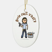 Leuchtende Diva Keramik Ornament (Links)