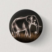 Leuchtende ElefantenSilhouette Button (Vorderseite)