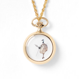 Leuchtende Emu-Kunst Armbanduhr