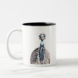 Leuchtende Emu-Vogelkunst Zweifarbige Tasse