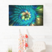 Leuchtende Fantasie-Blume, buntes Abstraktes Frakt Banner (Insitu)