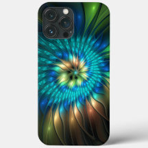 Leuchtende Fantasie-Blume, buntes Abstraktes Frakt