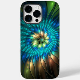 Leuchtende Fantasie-Blume, buntes Abstraktes Frakt Case-Mate iPhone 14 Pro Max Hülle