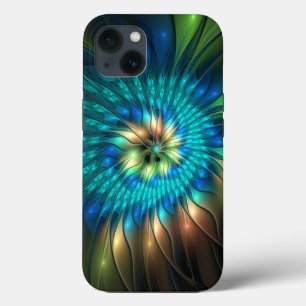 Leuchtende Fantasie-Blume, buntes Abstraktes Frakt Case-Mate iPhone Hülle