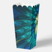 Leuchtende Fantasie-Blume, buntes Abstraktes Frakt Geschenkschachtel (Rückseite)