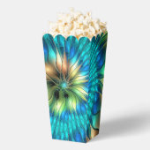 Leuchtende Fantasie-Blume, buntes Abstraktes Frakt Geschenkschachtel (Geplatzt)