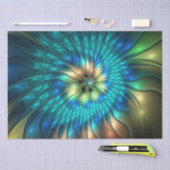 Leuchtende Fantasie-Blume, buntes Abstraktes Frakt Seidenpapier (Handwerk)