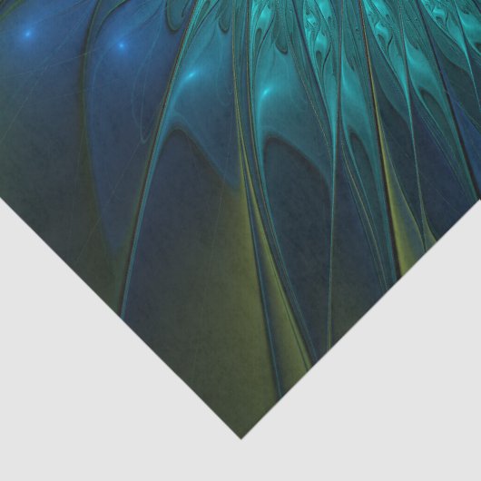 Leuchtende Fantasie-Blume, buntes Abstraktes Frakt Seidenpapier (Detail)