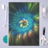 Leuchtende Fantasie-Blume, buntes Abstraktes Frakt Seidenpapier (Handwerk)