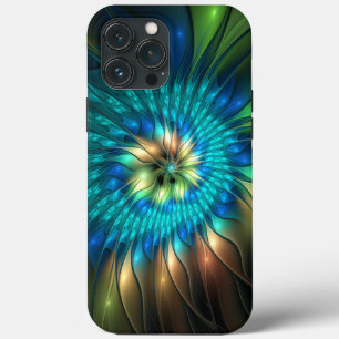 Leuchtende Fantasy-Blume, farbenfrohes abstraktes  Case-Mate iPhone Hülle