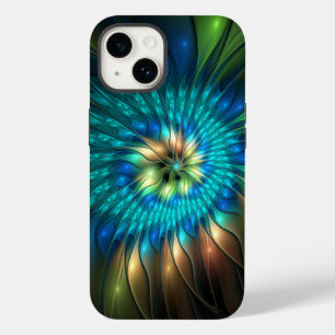 Leuchtende Fantasy-Blume, farbenfrohes abstraktes Case-Mate iPhone 14 Hülle