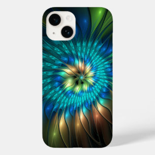 Leuchtende Fantasy-Blume, farbenfrohes abstraktes Case-Mate iPhone 14 Hülle