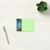Leuchtende Fantasy-Blume, farbenfrohes abstraktes Post-it Klebezettel (Büro)