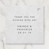 Leuchtende Fantasy-Gelb- und Türkis-Vogel Geschenkanhänger (Rückseite)