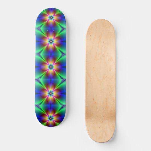 Leuchtende Farben Skateboard (Vorderseite)