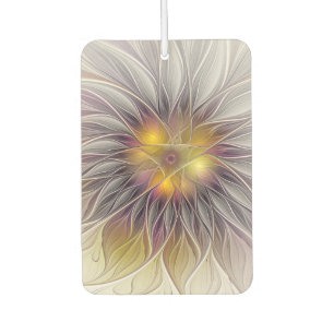 Leuchtende farbenfrohe Blume, abstrakter moderner Autolufterfrischer