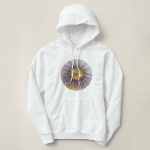 Leuchtende farbenfrohe Blume, abstrakter moderner Hoodie