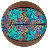 Leuchtende, farbenfrohe Sterne - Sterne passen imm Basketball (Vorderseite)