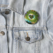 Leuchtende Farbige Fantasy-Blumen-Fraktal-Kunst Button (Beispiel)