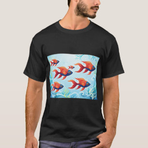 Leuchtende Fische im Ozean T-Shirt