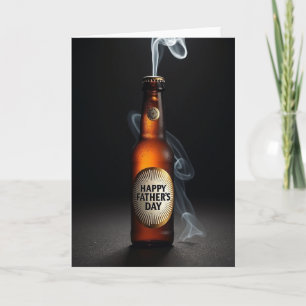 Leuchtende Flasche Vatertagskarte Karte