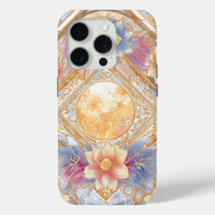 Leuchtende florale Geometrie in sanftem Gold und P Case-Mate iPhone Hülle