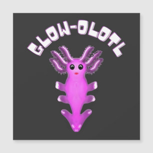 Leuchtende Galaxie Axolotl Digitale Kunst Magnetkarte