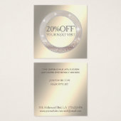 Leuchtende, glänzende, einfache Discount-Karte (Vorne & Hinten)