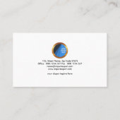 Leuchtende globale Verkaufs-Import-export Wellen Visitenkarte (Rückseite)